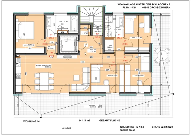 Wohnung 14, 5 Zimmer: Grundriss